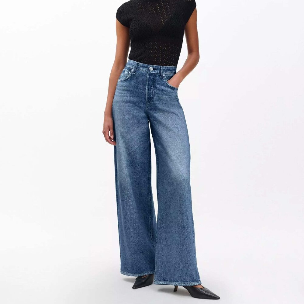Rag & Bone Miramar Sofie Ankle-Length Pants, Grove Blue, Size 30